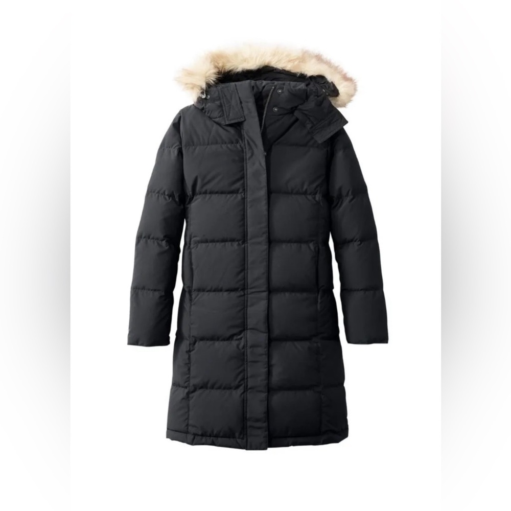 ☀️ L.L Bean Women's Ultra Warm Three-Quarter Coat - Size XL (Reg) Black